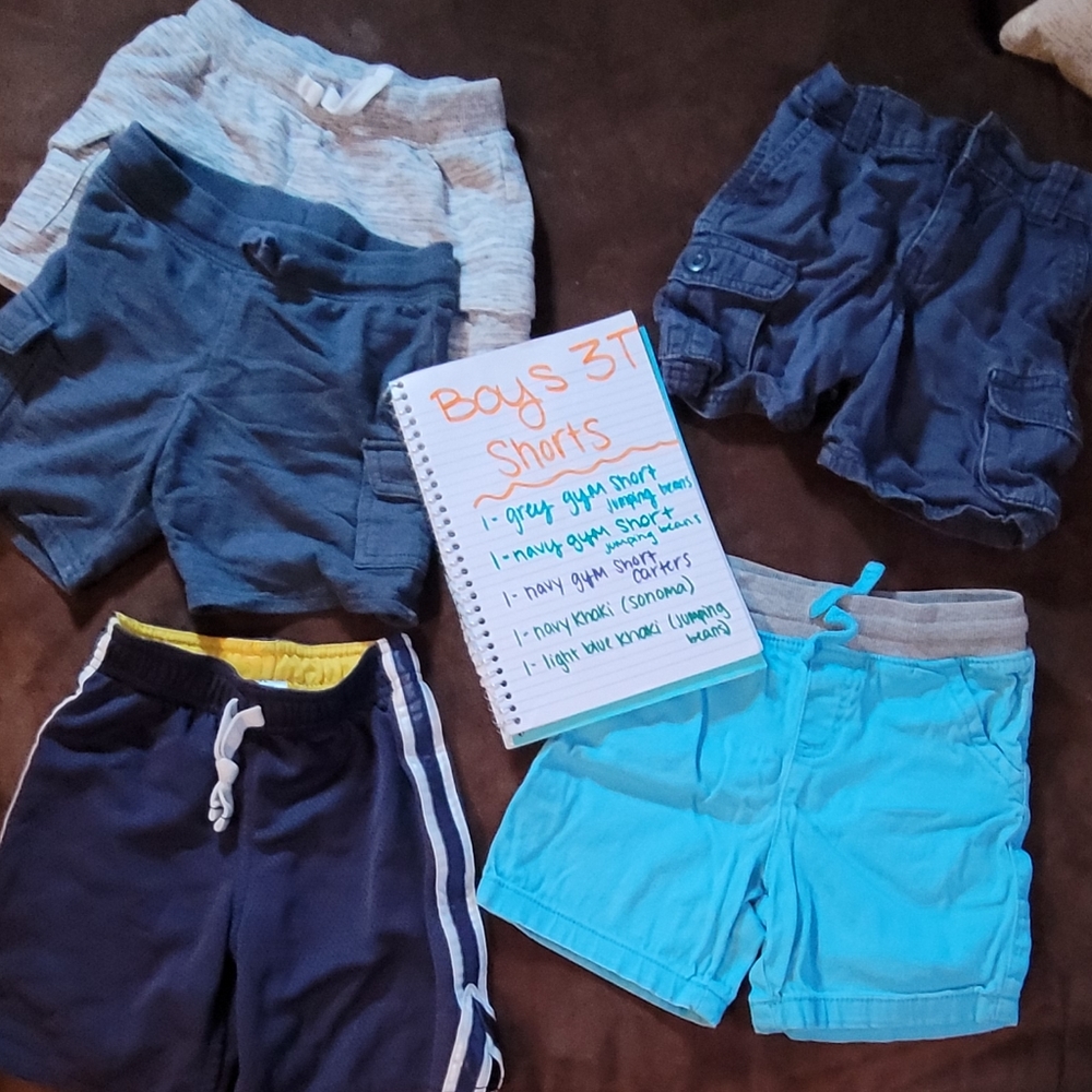 Boys 3T shorts. FIVE PAIRS!